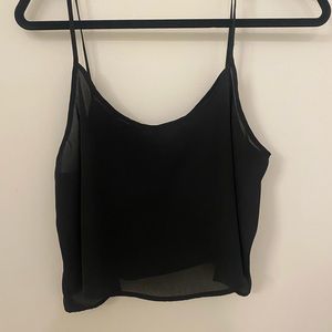 Sheer black crop top